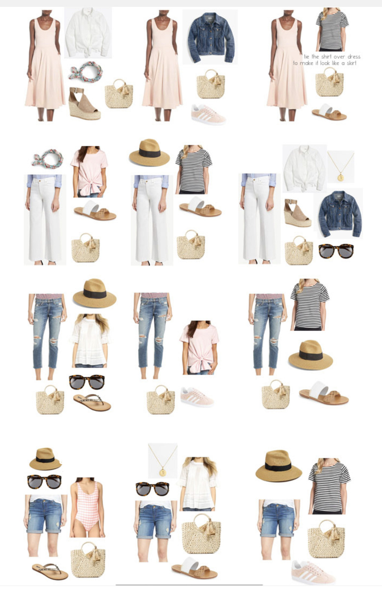 Примерный базовый гардероб на отпуск