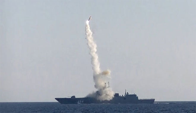 Запуск «Циркона» с борта «Адмирала Горшкова» 
