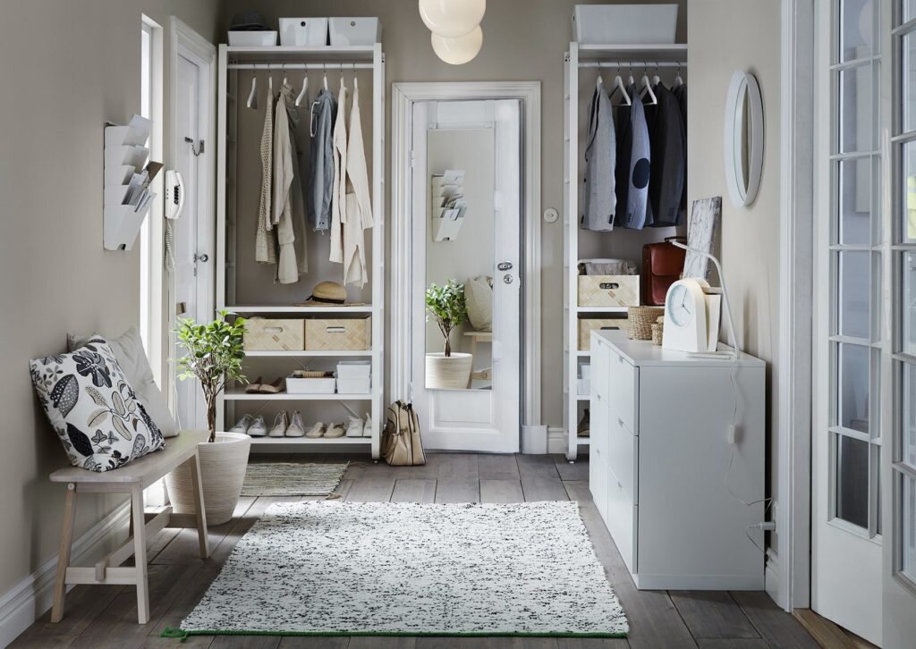 Прихожая в скандинавском стиле - просторно, функционально и уютно