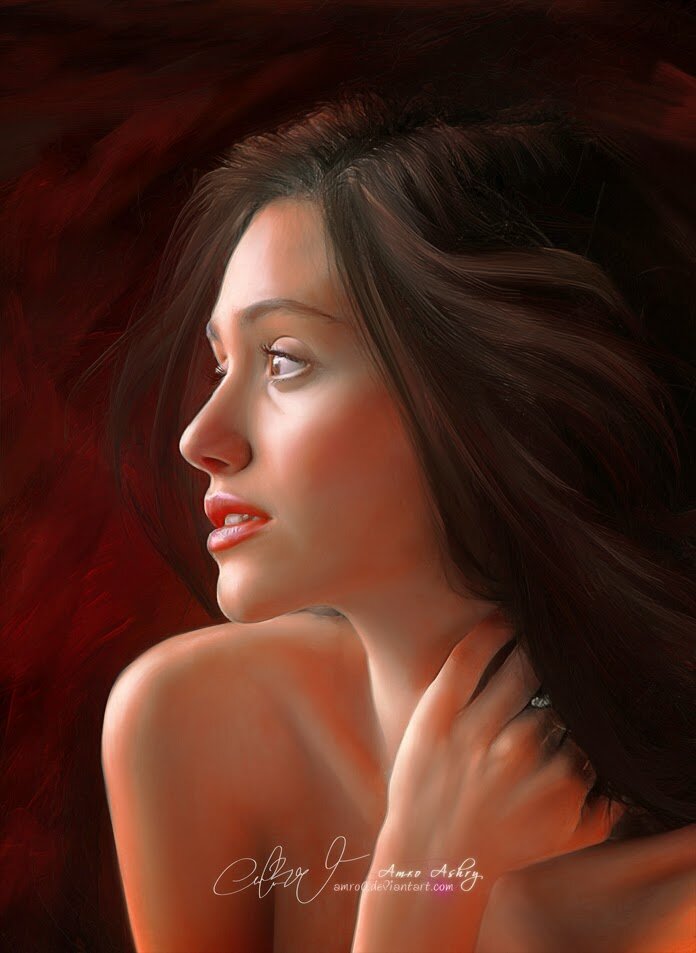 не она , но очень похожа.  художник amro ashry. из интернет