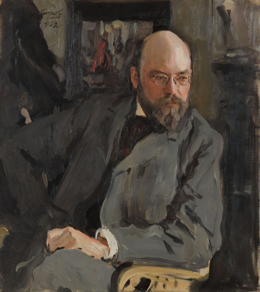 Портрет И.С. Остроухова, В.А. Серов, 1902. Третьяковская галерея, Москва.