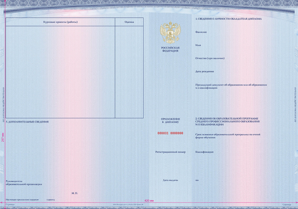 Картинка диплома о среднем профессиональном образовании