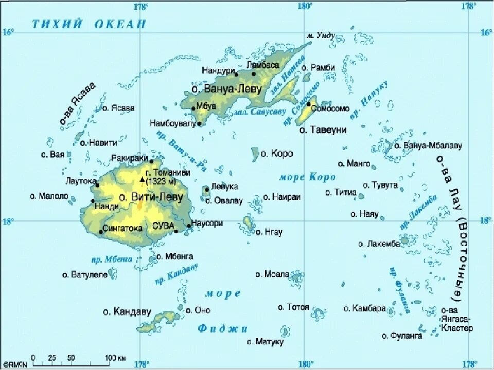 Межостровные моря. Острова Фиджи на карте мира. Остров Фиджи на карте Тихого океана. Австралия море Фиджи. Острова Фиджи и Тонга на карте.