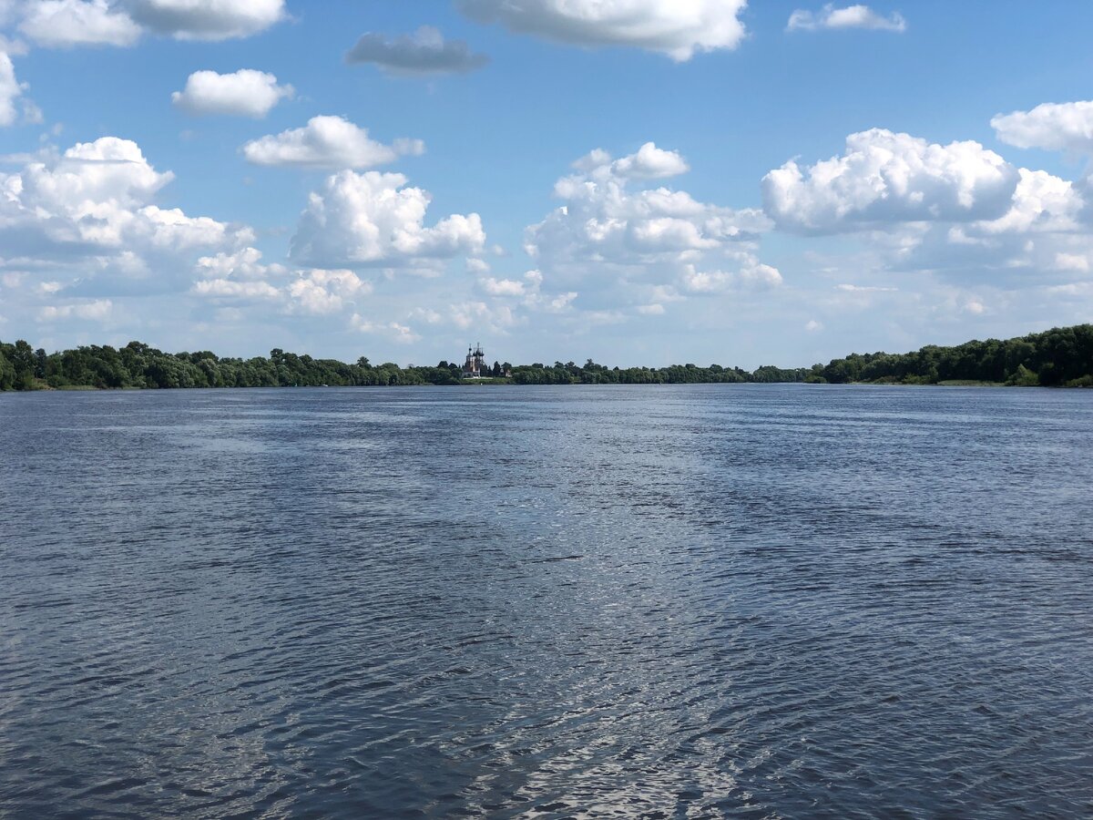 переправа на пароме через р. Ока