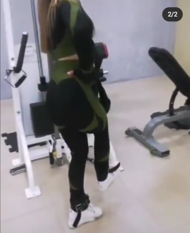 Растяжение средней ягодичной в тросах