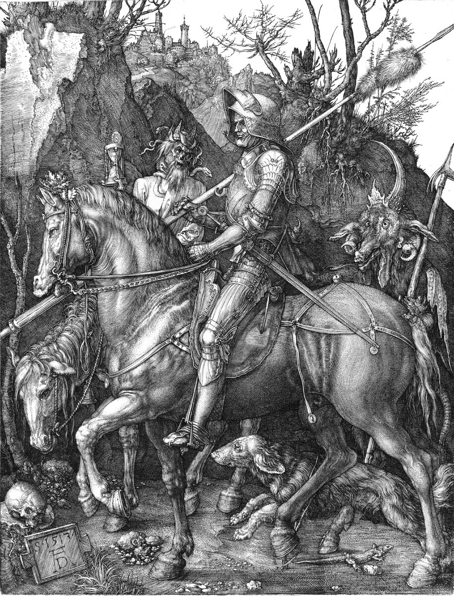 Альбрехт Дюрер, Рыцарь, смерть и дьявол, 1513.