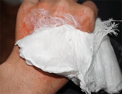 Бинт с добавлением паутины 