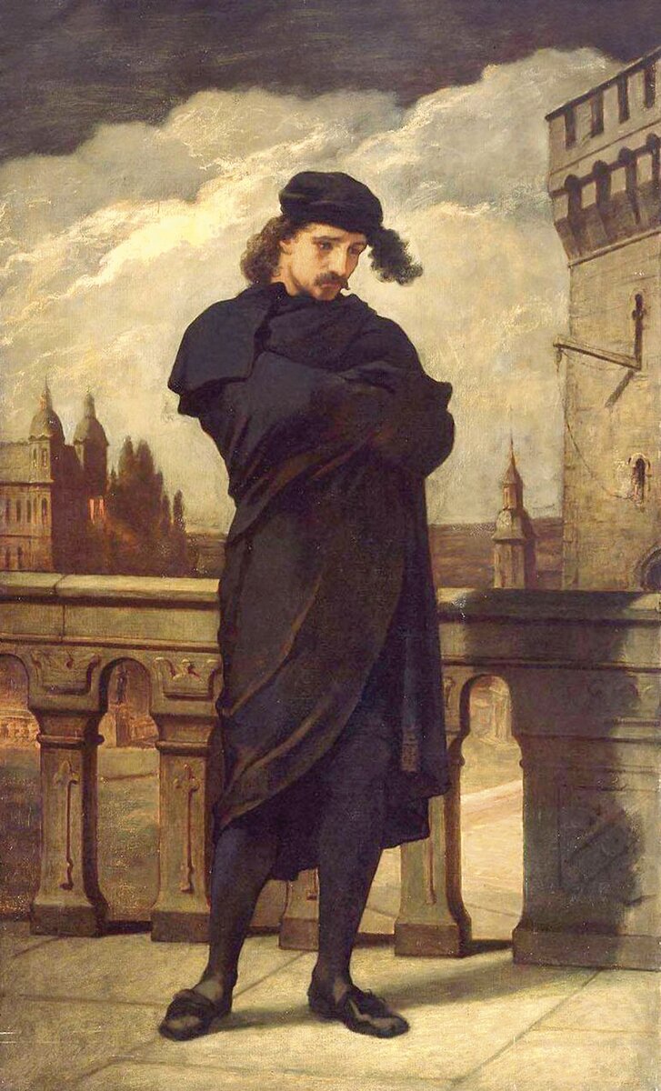 Гамлет. Художник - Вильям Моррис Хант (1864).