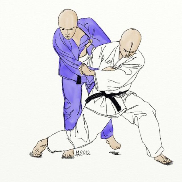 Прием - Передняя подножка.