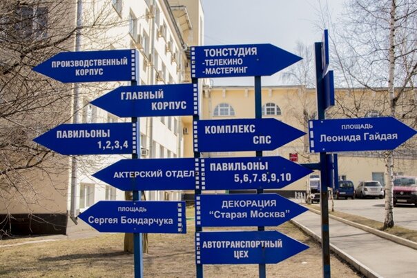 Схема мосфильма с павильонами