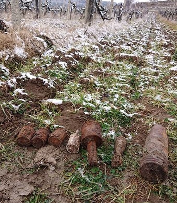 Боеприпасы, найденные в районе Ялтинского кольца специалистами Росгвардии. Фото: 82.rosguard.gov.ru