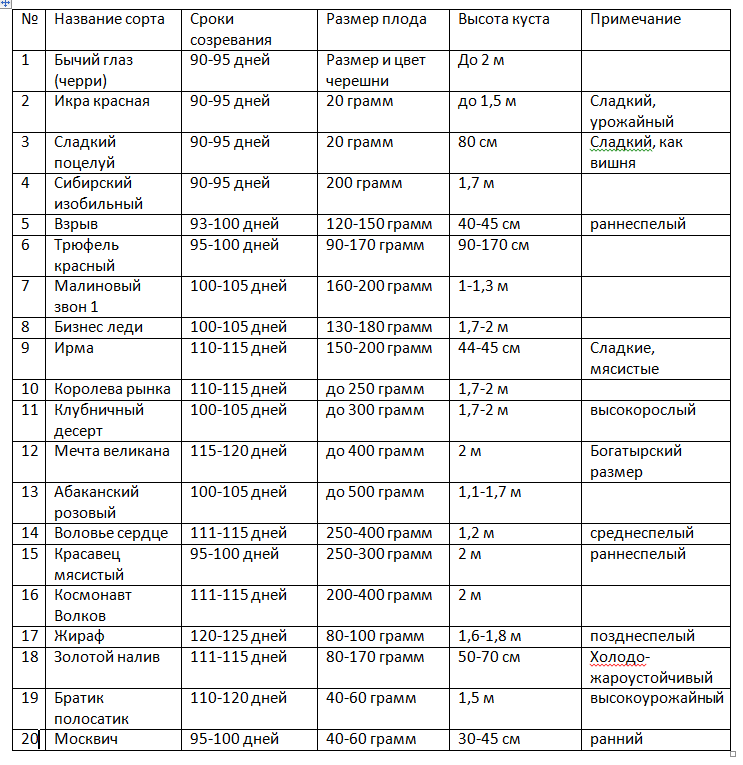 Это 20 сортов!