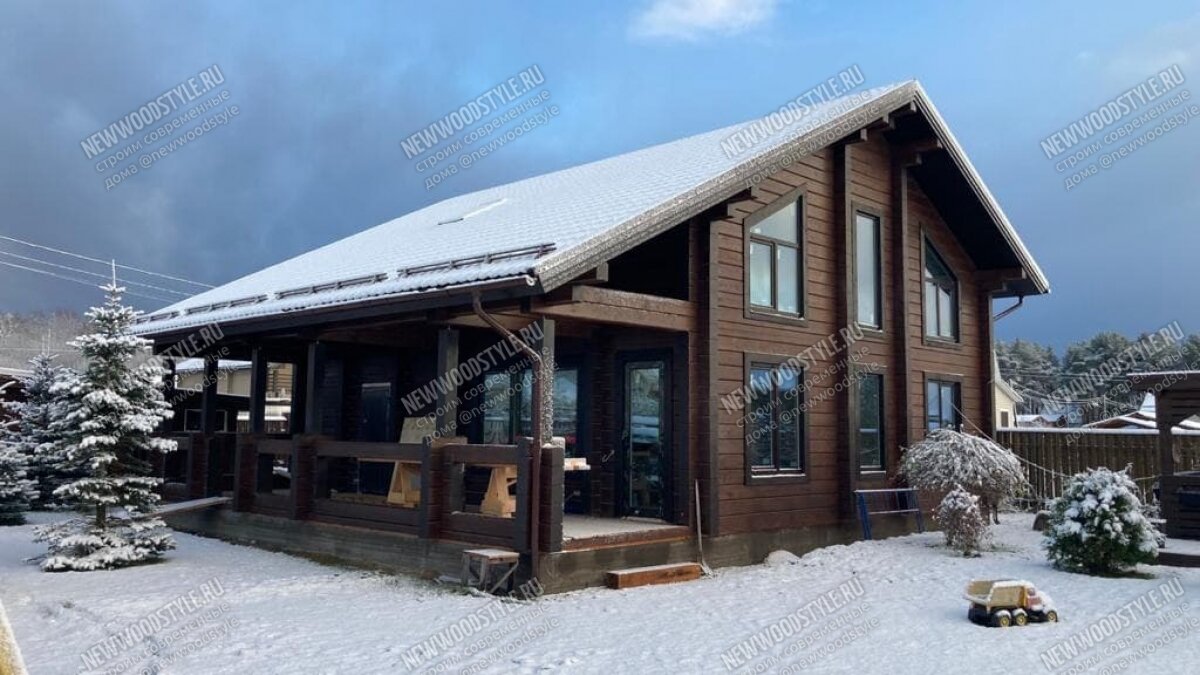 Дом из профилированного ЭКО Бруса вакуумной сушки. Профиль "Лафет" сечение 190х230 мм