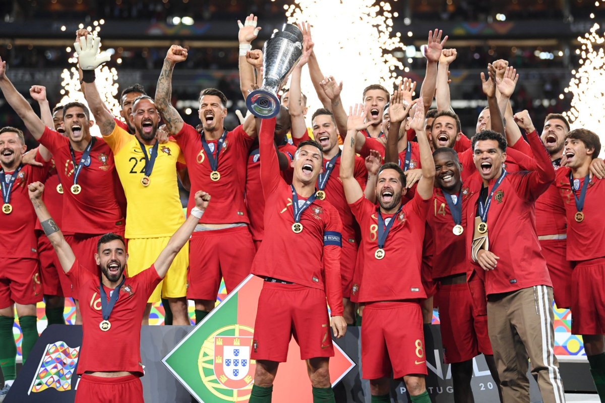 Кто выиграл уефа. Сборная Португалия лига наций 2019. Финал Лиги наций УЕФА 2019. Лига наций УЕФА 2019 Португалия. Футбольная команда Португалии.