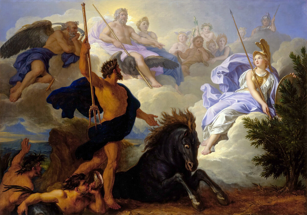 "Спор Посейдона и Афины", Рене-Антуан Уасс, около 1689—1706