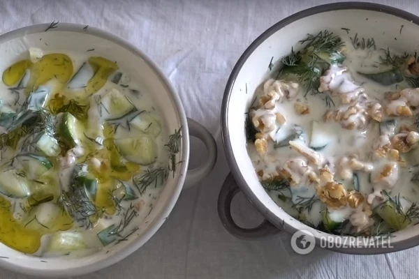 Таратор с орехами и кефиром 