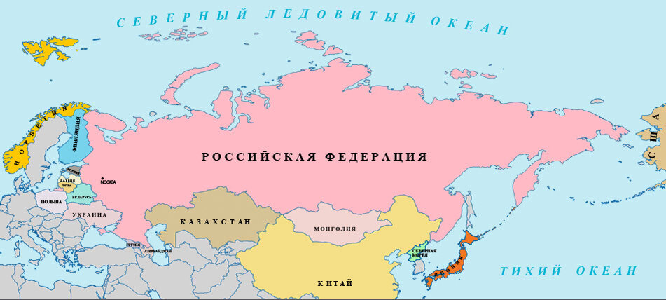 Где находится граница. Карта России и страны граничащие с Россией. Государства граничащие с Россией на карте. Границы соседних государств России на карте. Политическая карта России с границами других стран.