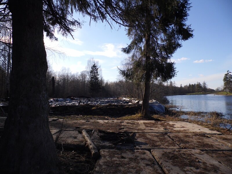 Филькино озеро. Гатчина, работы по расчистке донных отложений.