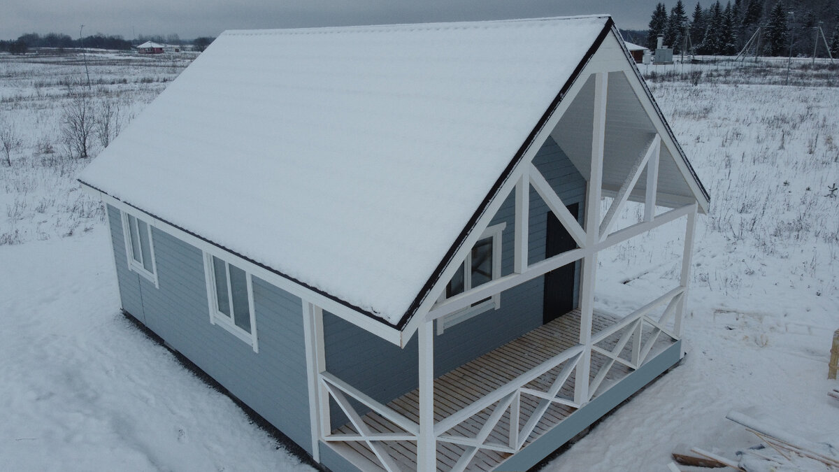 Дом с лофтом 6x9