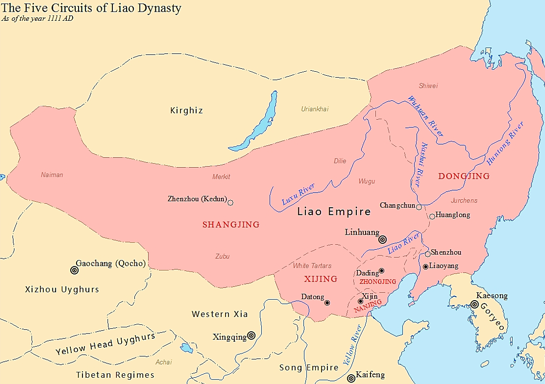 Империя Ляо ок. 1111 года