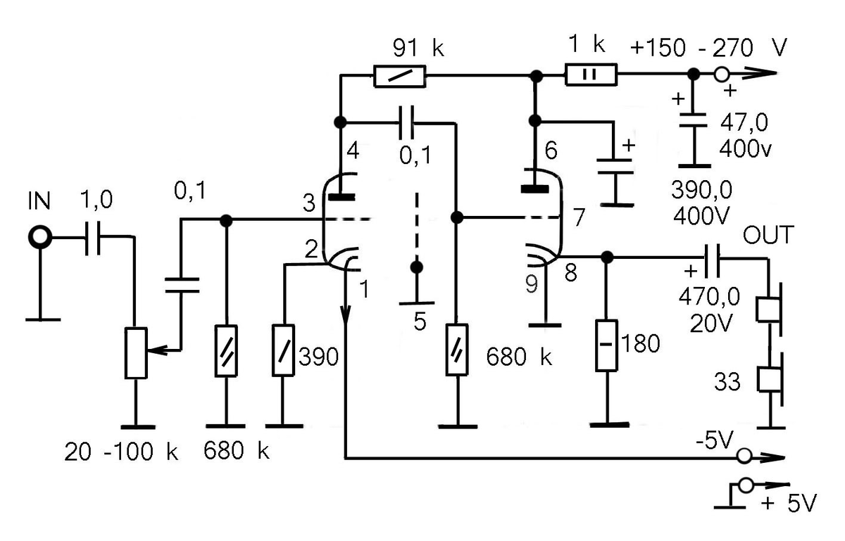 Ламповый усилитель для наушников своими руками схема