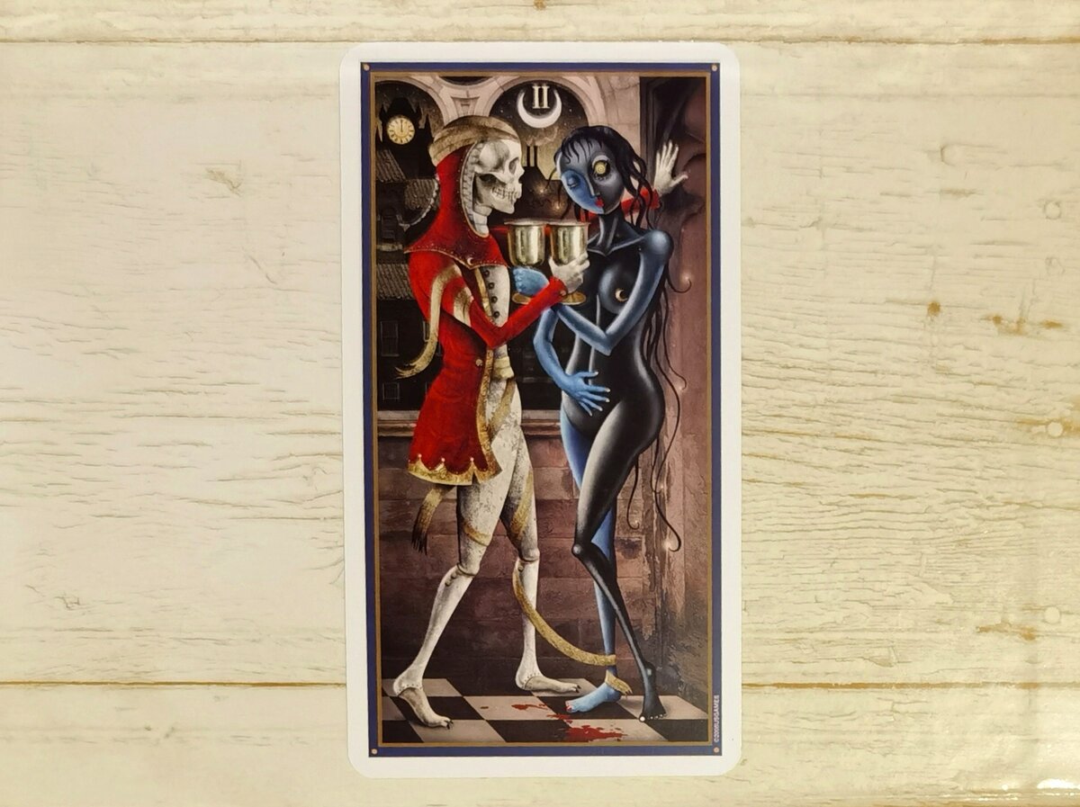 Аркан "II Кубков". "Таро Безумной Луны".