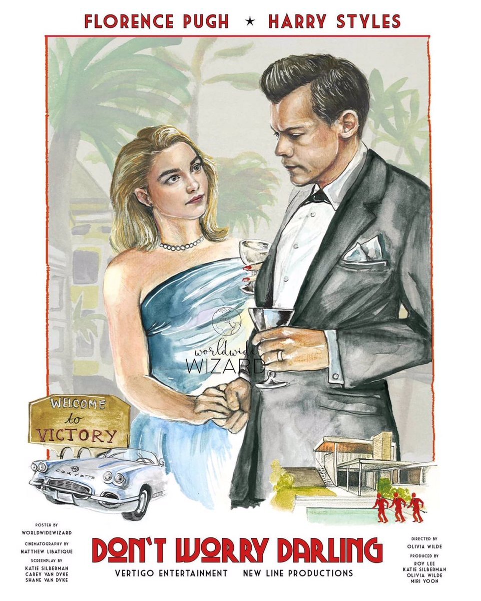 Стилизованный постер к фильму "Не волнуйся, дорогая"