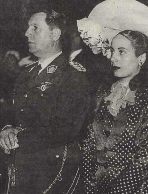 Хуан Перон и Эва Дуарте, 1945. Источник: wikipeda.org