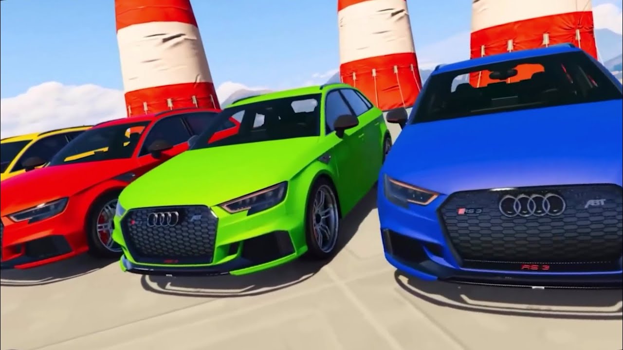 GTA V Stunt Map Car Race Challenge On Super Cars Bikes and OffRoad Jeeps  #247