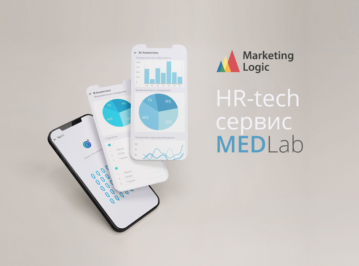 Примеры интерфейса с аналитикой данных в приложении MEDlab