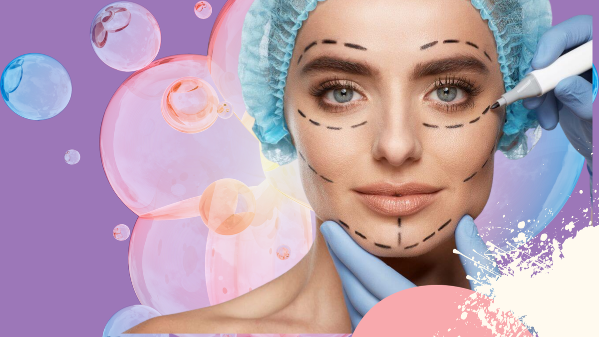 Schönheitsoperation. Немецкий язык онлайн. Коллаж автора.