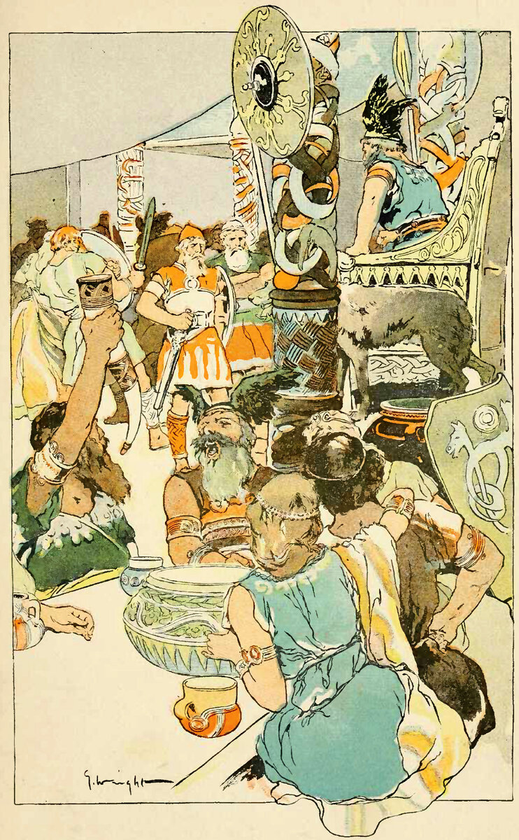 Гюльви перед Одином (1908) Джорджа Хэнд Райта