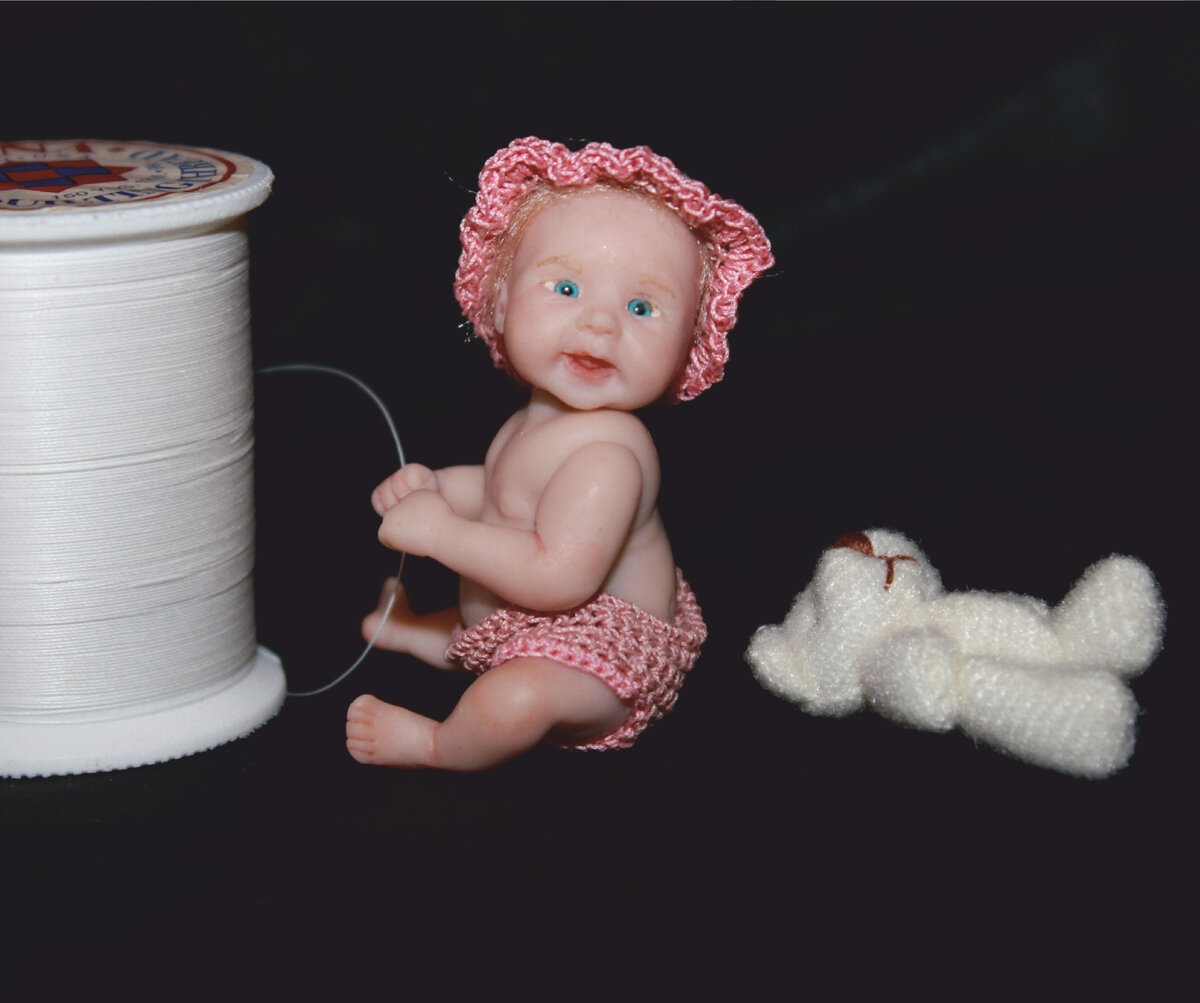 Lauren, 2.25”  Full sculpt jointed baby