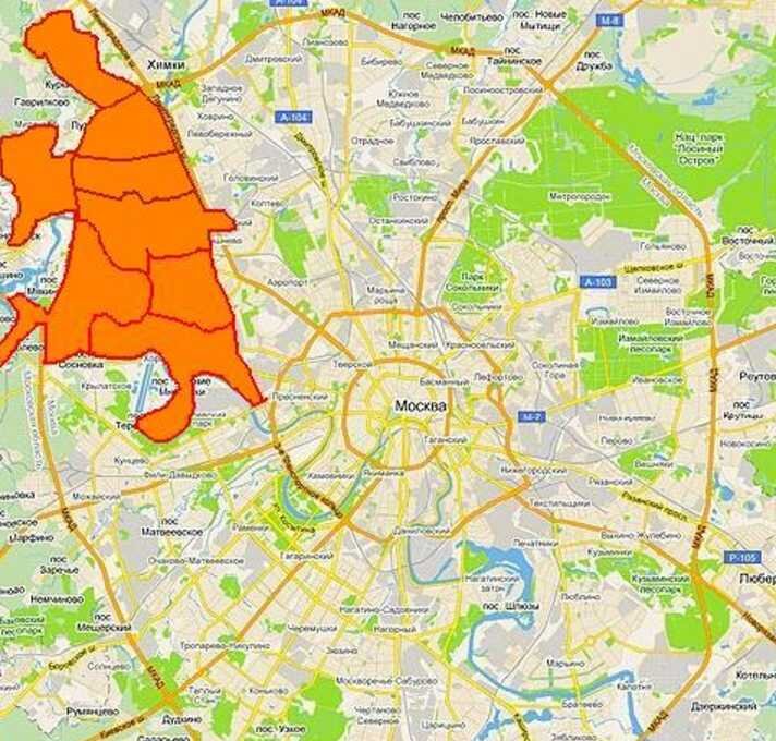 Карта сзао москвы с улицами и домами