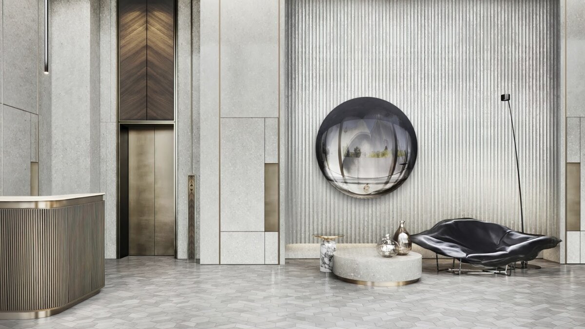 Лобби в ЖК «Саввинская 17» 