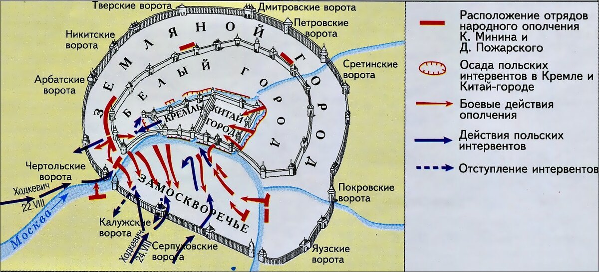 Московская битва 1612 карта