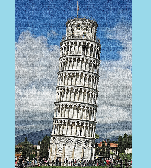 Наклонная башня в итальянском городе Пиза наиболее подходила для опытов с падением тел.