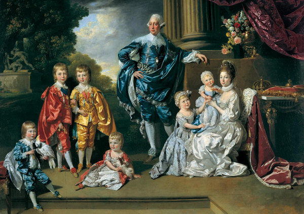 Георг III и королева Шарлотта с детьми, 1770г. худ. И. Заффани