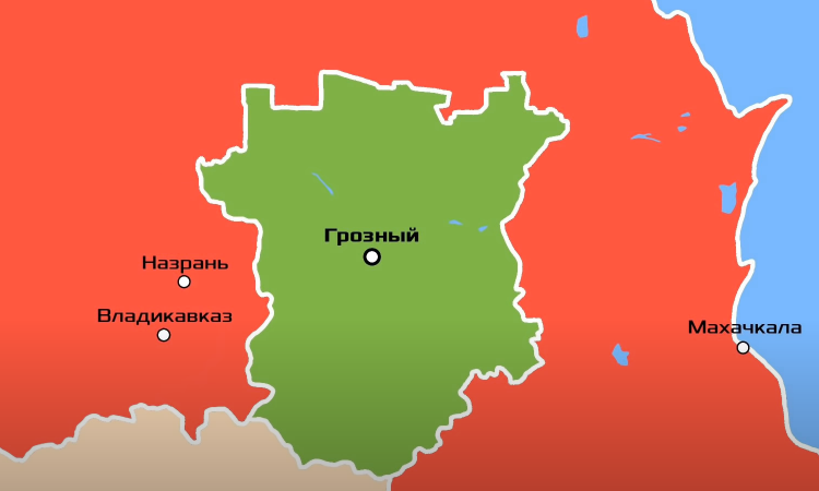 Чеченская  республика после откола Ингушетии. Листай далее.