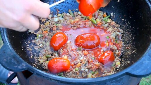 Рецепт фарша с макаронами в томатном соусе. Вкусное домашнее блюдо. Делюсь рецептом приготовления