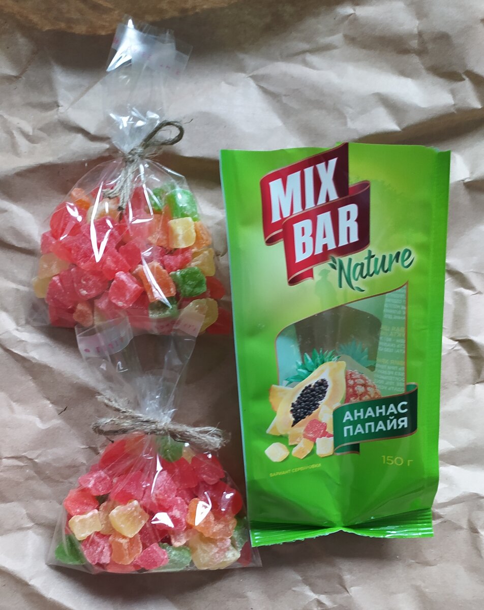 Цукаты по 75 г в пакете. Фото автора