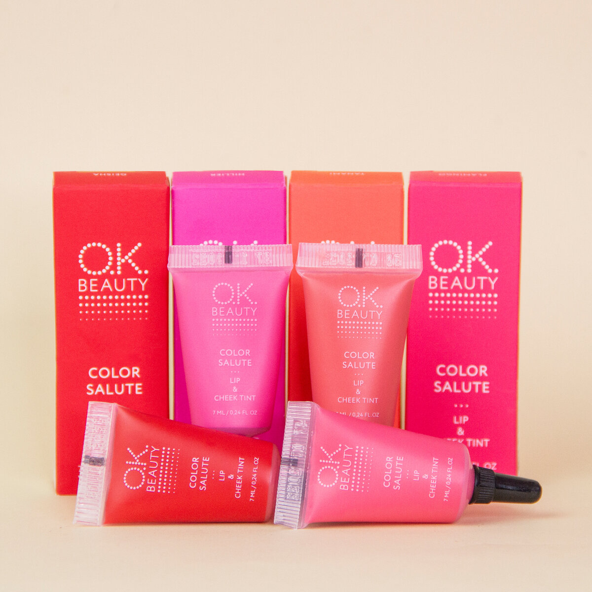 Тинты для губ и щёк OK BEAUTY СOLOR SALUTE LIP & CHEEK TINT