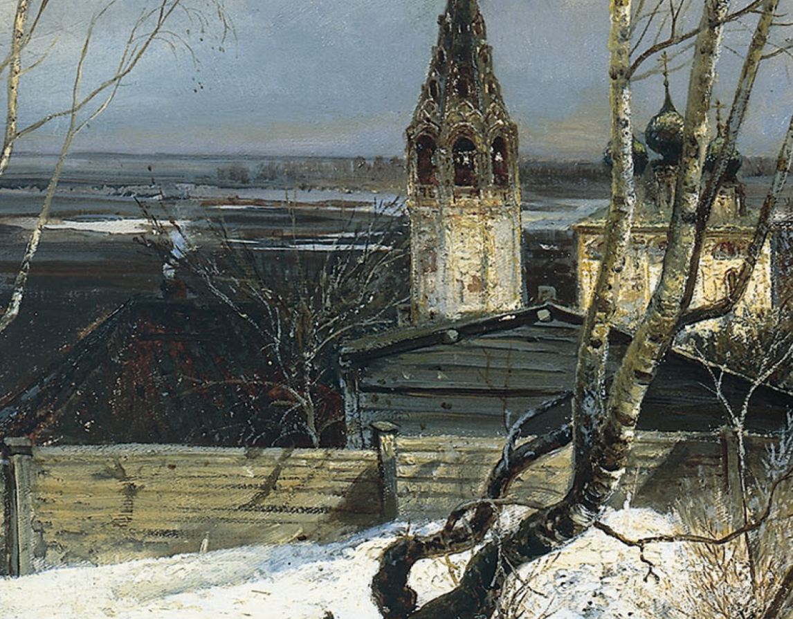 Грачи прилетели (фргмент). Алексей Кондратьевич Саврасов, 1871