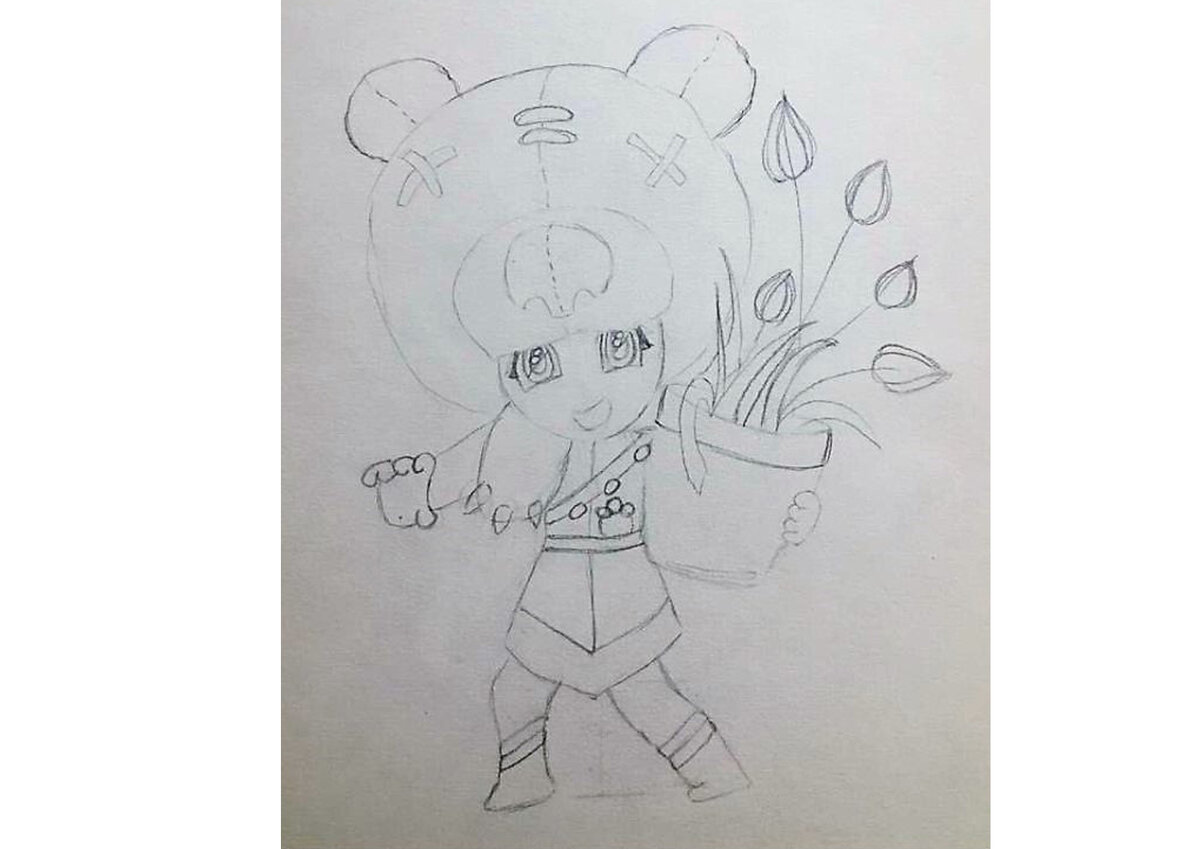 Рисунок юной художницы Агата, Франция, 12 лет