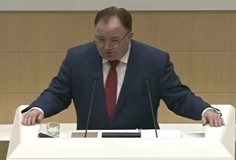 Махмуд-Али Калиматов на выступлении в Совфеде 