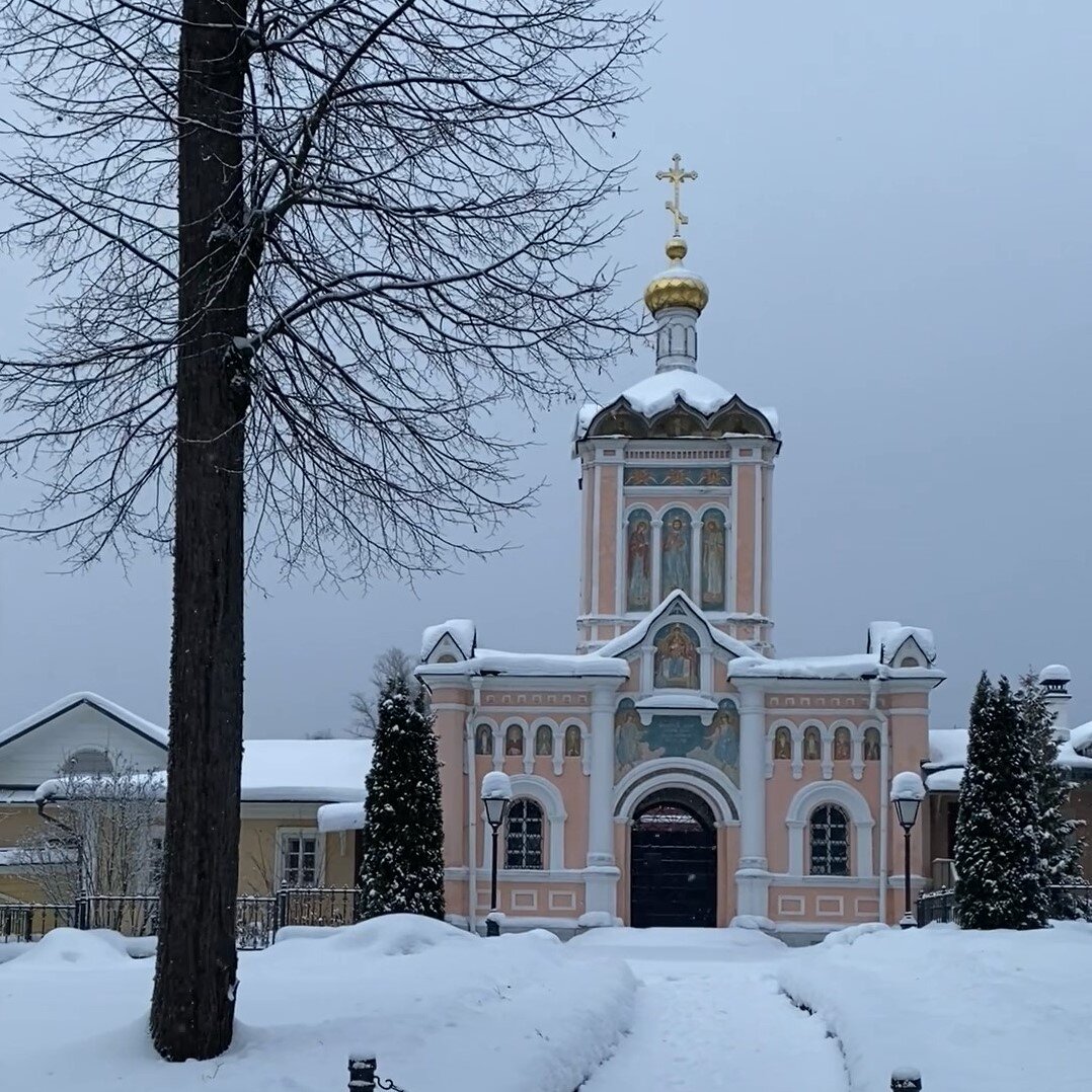 Вход в скит Оптинских старцев, 7 января 2022 года.