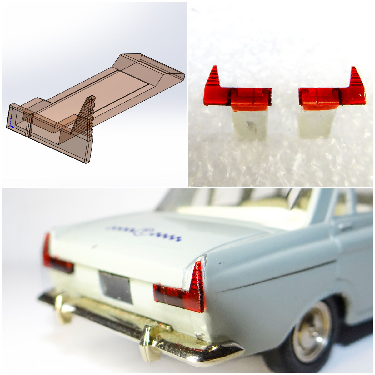 Восстановленные задние фонари с помощью 3D технологий