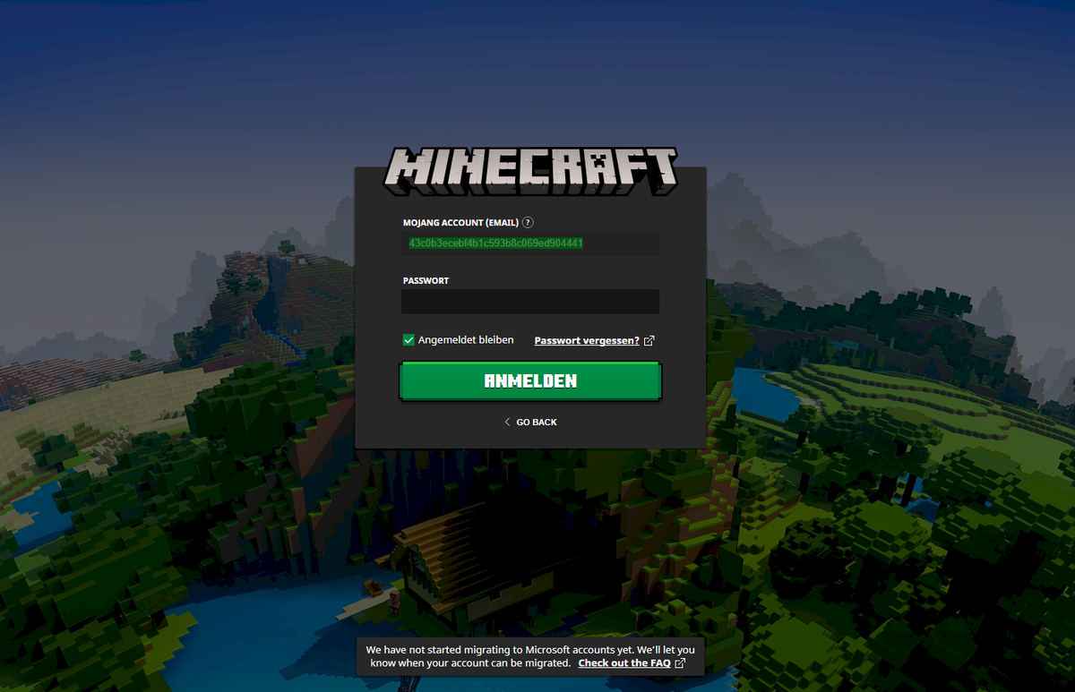 Учетная minecraft