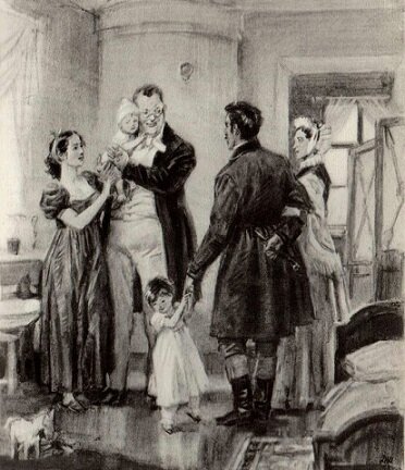 Д.А. Шмаринов. Иллюстрации к роману Л.Н. Толстого "Война и мир". В открытом доступе.