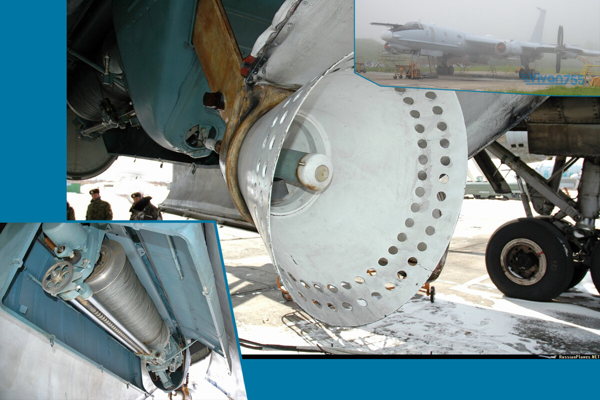 Выпускное антенное устройство (ВАУ) самолёта Ту-142МР, снимки из открытых источников
